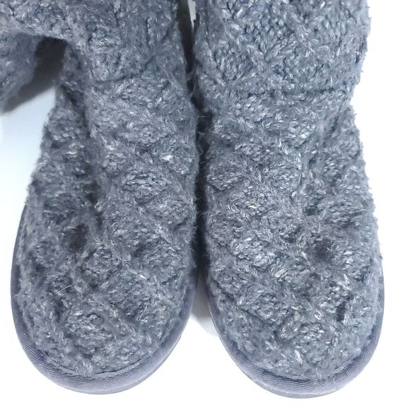 UGG Lattice Cardy Tall Sweater Boot Knit Boot Women's US Size 8 Gray - Picture 7 of 12